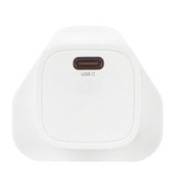 Masterplug 1-Outlet Type C Plug-In USB Charger White 3A
