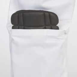 Bib & Brace Overalls White X Large 45" W 31" L