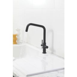 Clearwater Topaz U-Spout Monobloc Mixer Tap Matt Black