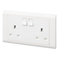MK Essentials 13A 2-Gang SP Switched Socket White