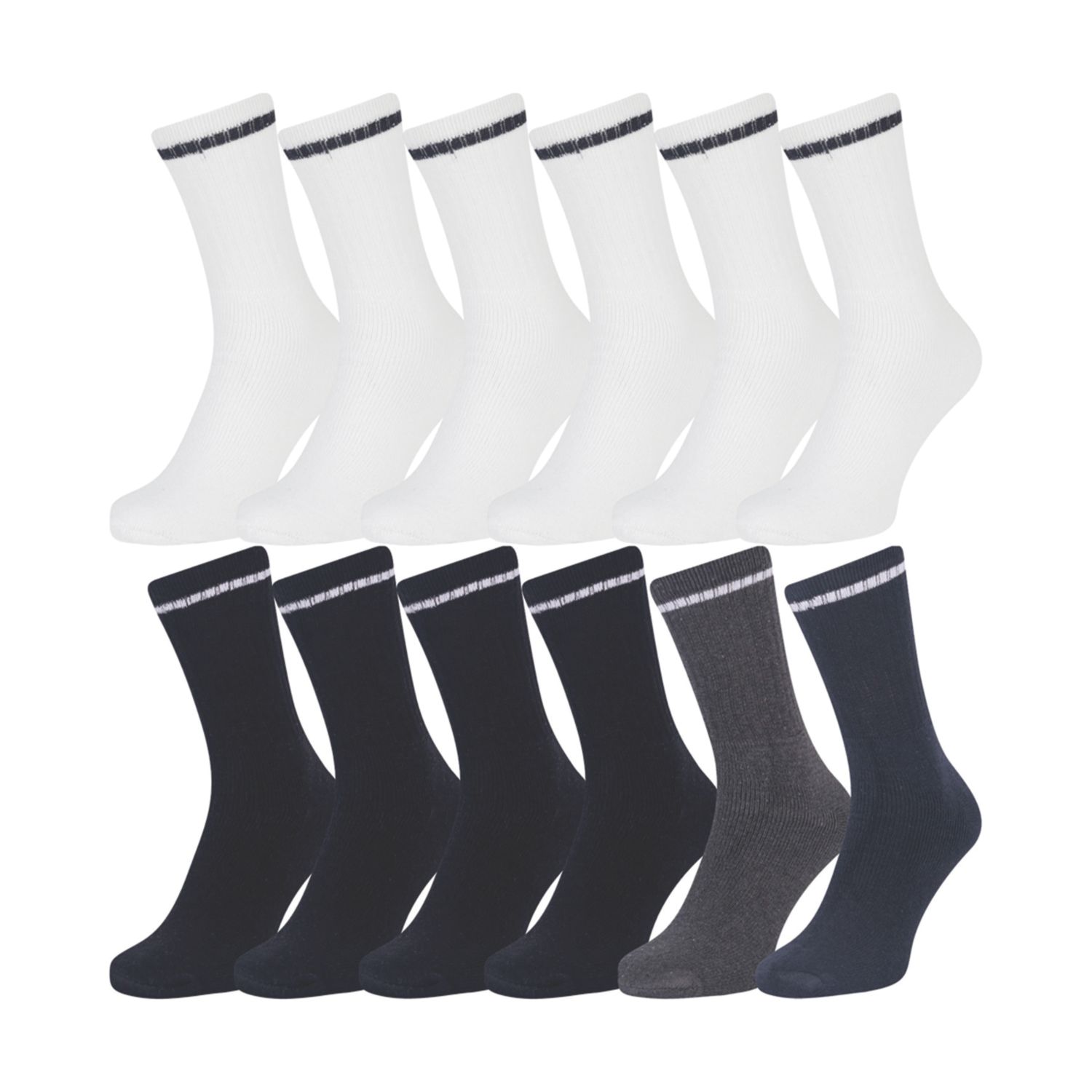 Iron Mountain IMSCK221 Socks Assorted One Size Fits All 12 Pack (216HU)