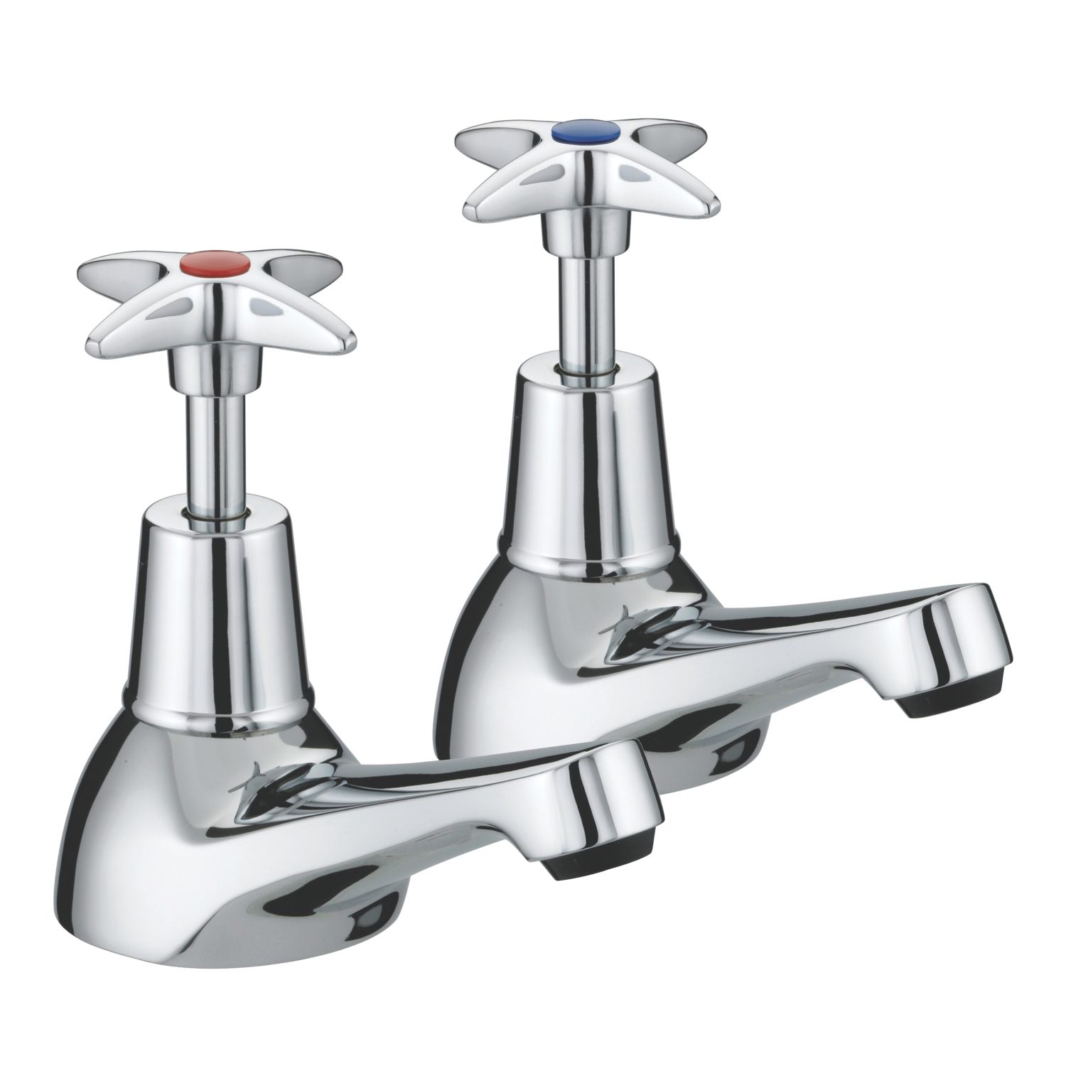 Bristan 5412 Cross Head Pillar Bath Taps 1 Pair (216JE)