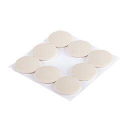 Fix-O-Moll White Round Self-Adhesive Carpet Gliders 30mm x 30mm 8 Pack
