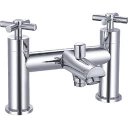 ETAL Oban Polished Chrome 159mm Deck Mounted Dual Control Manual Shower Mixer Tap