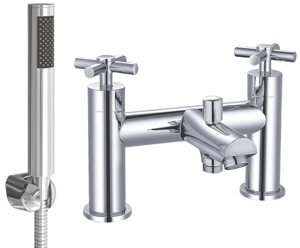 ETAL Oban DeckMounted Bath Shower Mixer Tap Polished Chrome Screwfix
