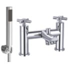 ETAL Oban Polished Chrome 159mm Deck Mounted Dual Control Manual Shower Mixer Tap
