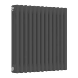 Reina 600mm x 605mm 2648BTU Anthracite Horizontal 3 Column Radiator