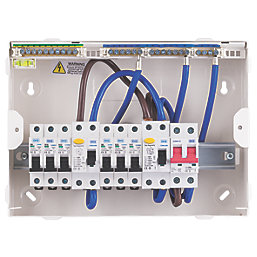 British General Fortress 12-Module 6-Way Populated High Integrity Dual RCD Consumer Unit