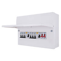British General Fortress 12-Module 6-Way Populated High Integrity Dual RCD Consumer Unit