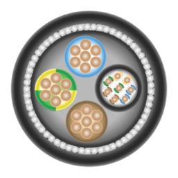 Prysmian PRY-EV Black  3-Core 4mm² & Cat 5e 4-Pair Armoured EV Charging Cable 25m Coil