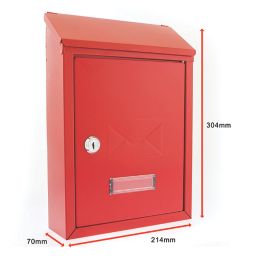 Burg-Wachter Avon Post Box Red Powder-Coated