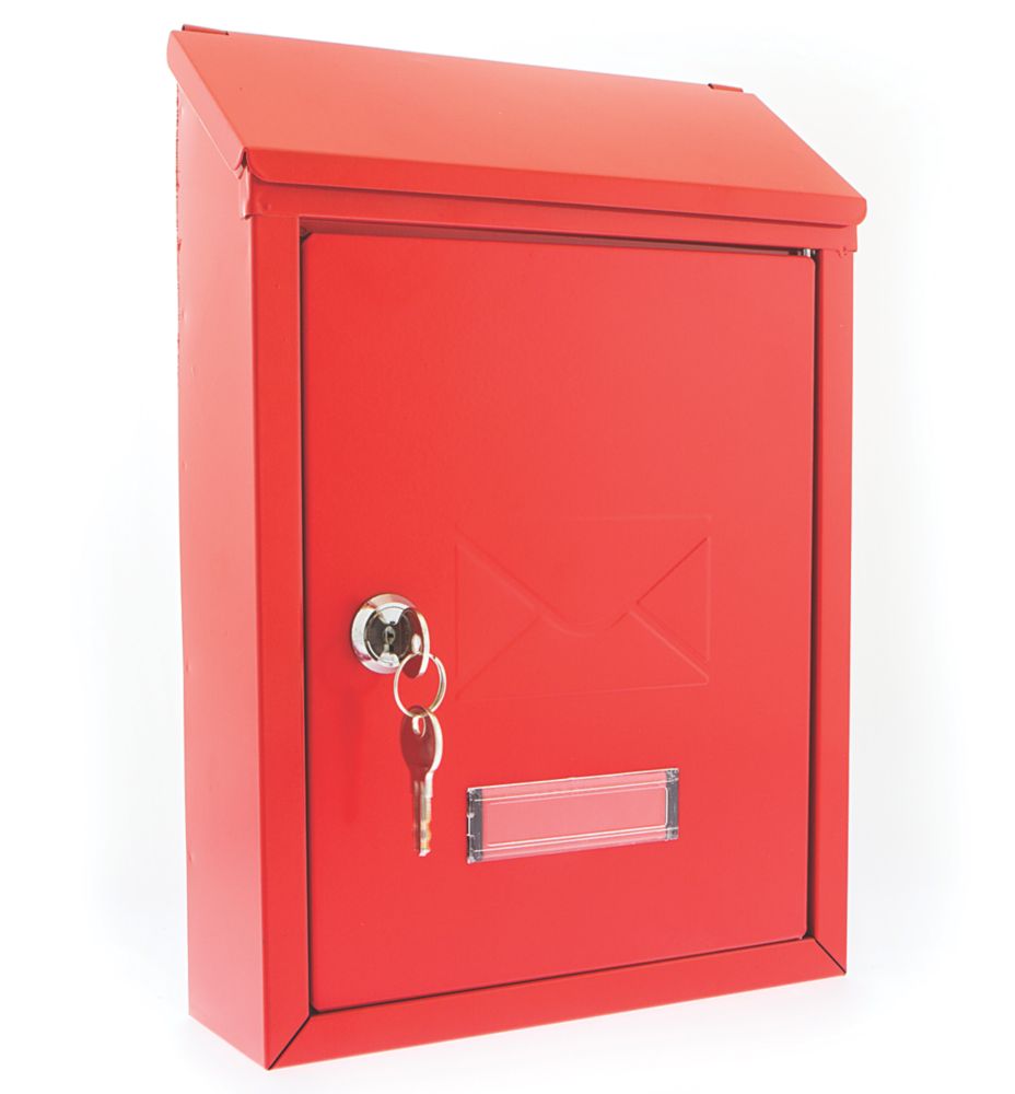 Burg-Wachter Avon Post Box Red Powder-Coated - Screwfix