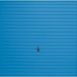 Gliderol Horizontal 7' 6" x 6' 6" Non-Insulated Frameless Steel Up & Over Garage Door Light Blue