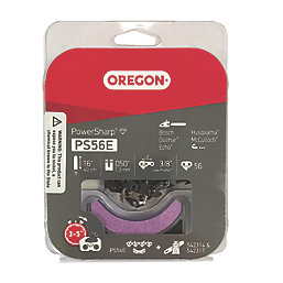 Oregon PowerSharp 40cm Chainsaw Chain & Sharpening Stone Pack 3/8" x 0.050" (1.3mm)