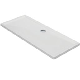 Milan Rectangular Bathroom Shower Tray & Waste White Gloss 1700mm x 800mm x 40mm
