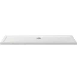 Milan Rectangular Bathroom Shower Tray & Waste White Gloss 1700mm x 800mm x 40mm