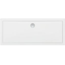 Milan Rectangular Bathroom Shower Tray & Waste White Gloss 1700mm x 800mm x 40mm