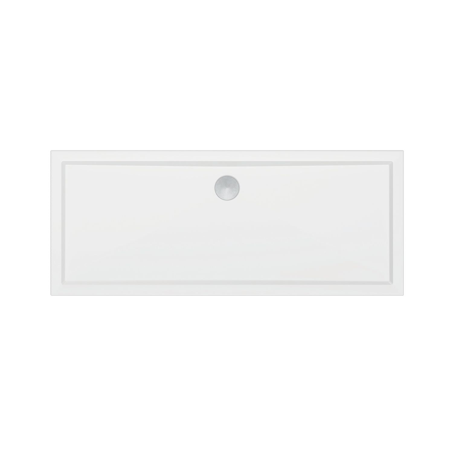 Milan Rectangular Bathroom Shower Tray & Waste White Gloss 1700mm x 800mm x 40mm (217AE)