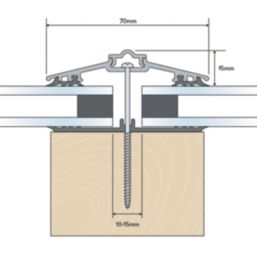 Radmat Building Materials Capex 70 White 2-35mm Glazing Bar 4.8m x 60mm