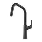Clearwater Santor SAN20MB Single Lever Tap with Twin Spray Pull-Out Matt Black