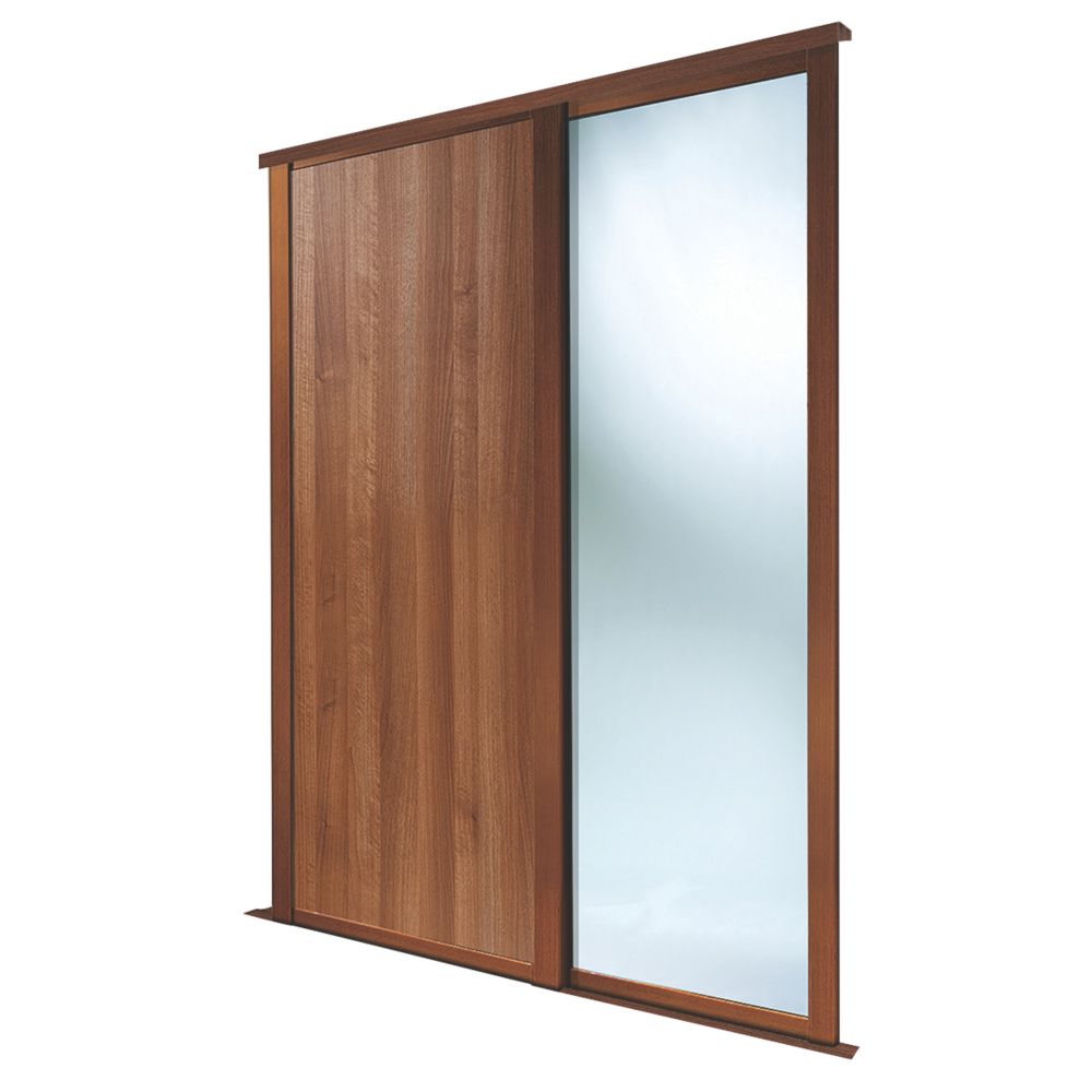 Spacepro Shaker 2 Door Panel Sliding Wardrobe Doors Walnut 1753 X