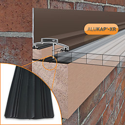 ALUKAP-XR Brown 0-100mm Glazing Wall Bar 2000mm x 60mm