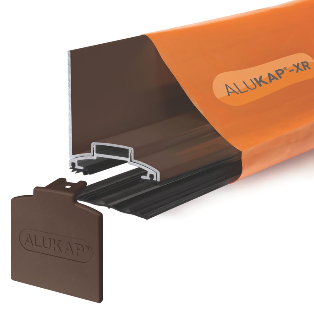 ALUKAP-XR Brown 0-100mm Glazing Wall Bar 2000mm x 60mm