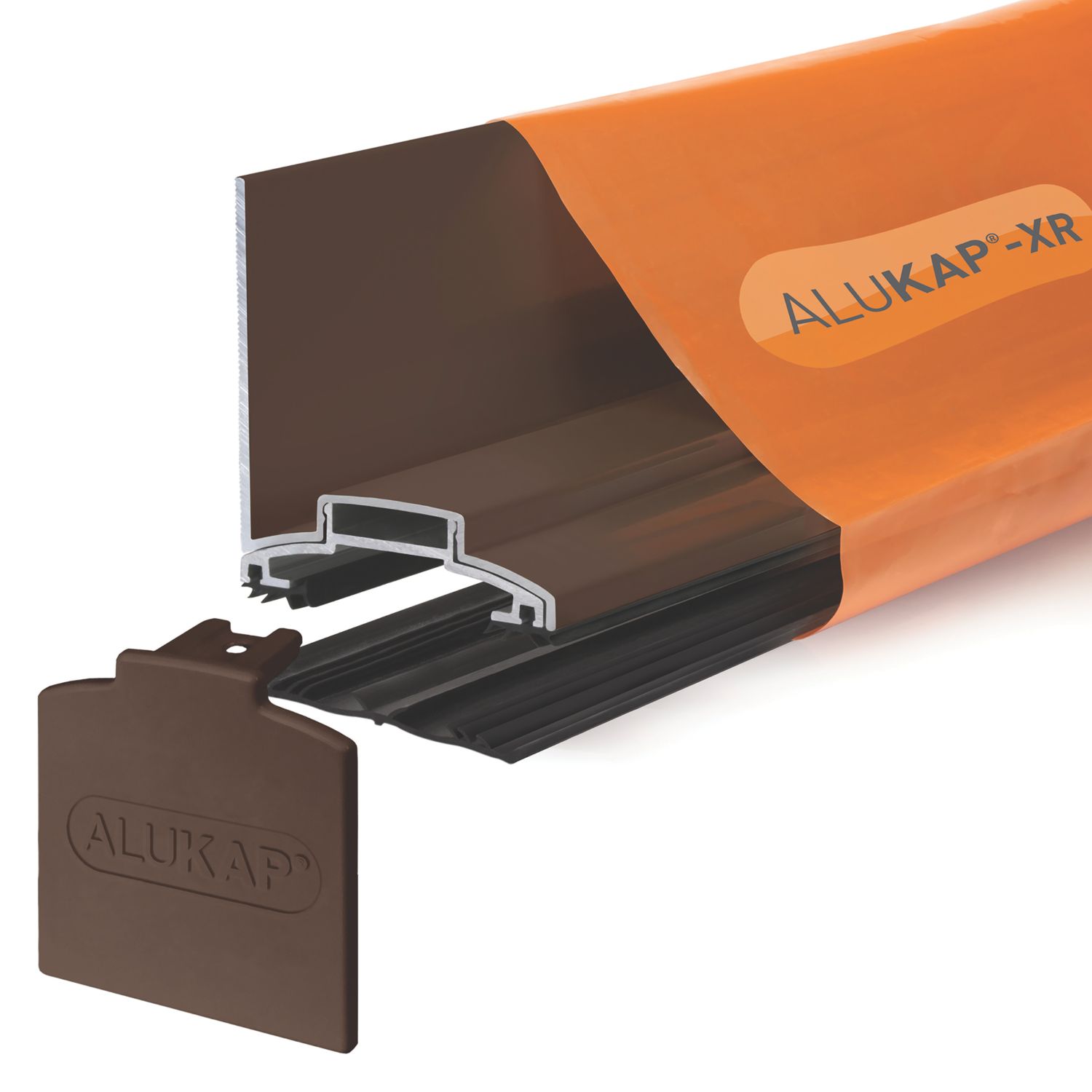 ALUKAP-XR Brown 0-100mm Glazing Wall Bar 2000mm x 60mm (217JC)
