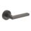 Designer Levers Scylla Lever on Rose Door Handle Pair Matt Black