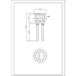 Highlife Bathrooms  Dual-Flush Close Couple Cistern Flushing Button Brushed Brass