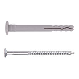 Easyfix  Nylon & Steel Mushroom Head Hammer Fixings 8mm x 120mm 50 Pack