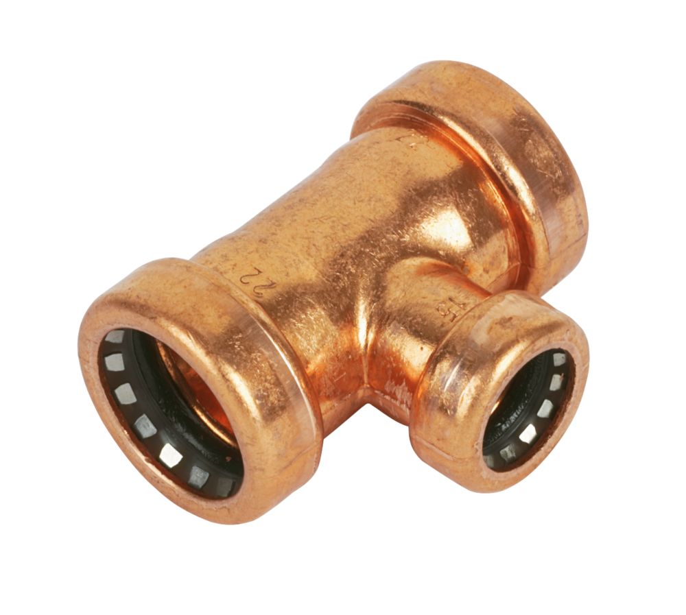 Primaflow Copper Pushfit Equal Tee - 15mm