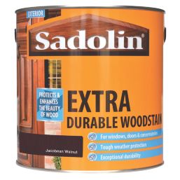 Sadolin 2.5Ltr Jacobean Walnut Semi-Gloss Solvent-Based Exterior Wood Stain