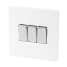 Varilight  10AX 3-Gang 2-Way Light Switch  Ice White