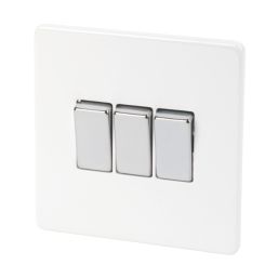 Varilight  10AX 3-Gang 2-Way Light Switch  Ice White