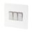 Varilight  10AX 3-Gang 2-Way Light Switch  Ice White