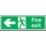 Non Photoluminescent "Fire Exit" Left Arrow Sign 150mm x 450mm