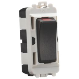 Knightsbridge  20AX Grid DP Control Switch Smoked Bronze with LED