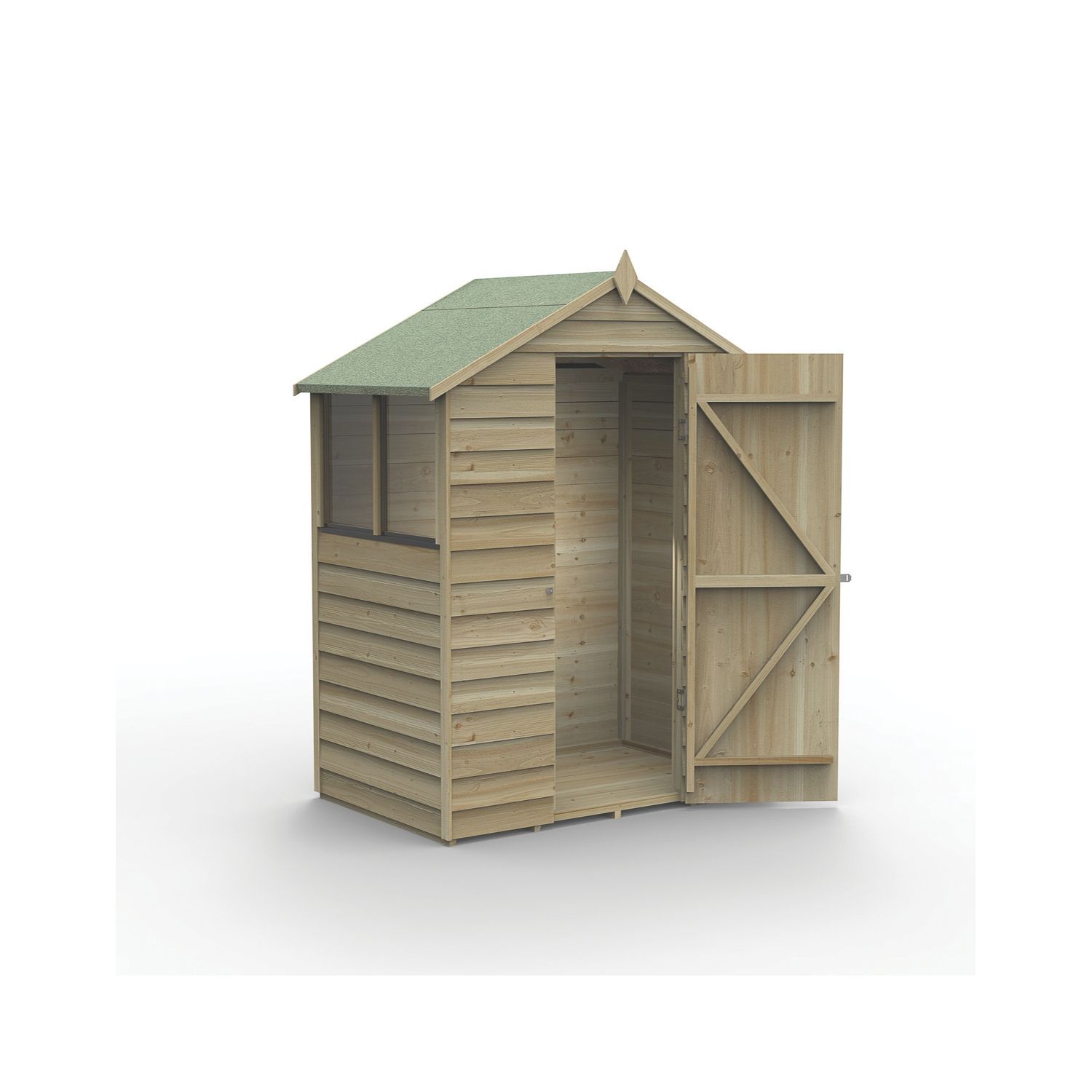 Forest 4Life 5' x 3' (Nominal) Apex Overlap Timber Shed (218FL)