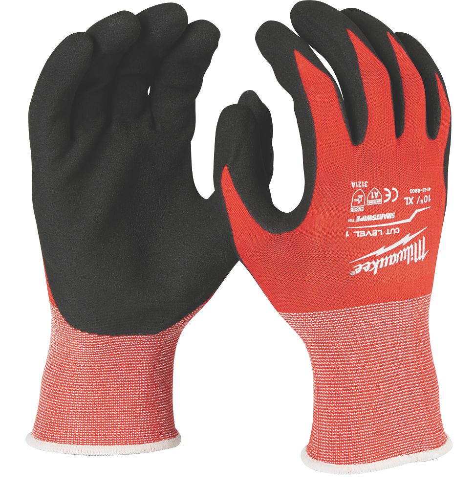 Milwaukee Cut Level 1/A Gloves Red X Large