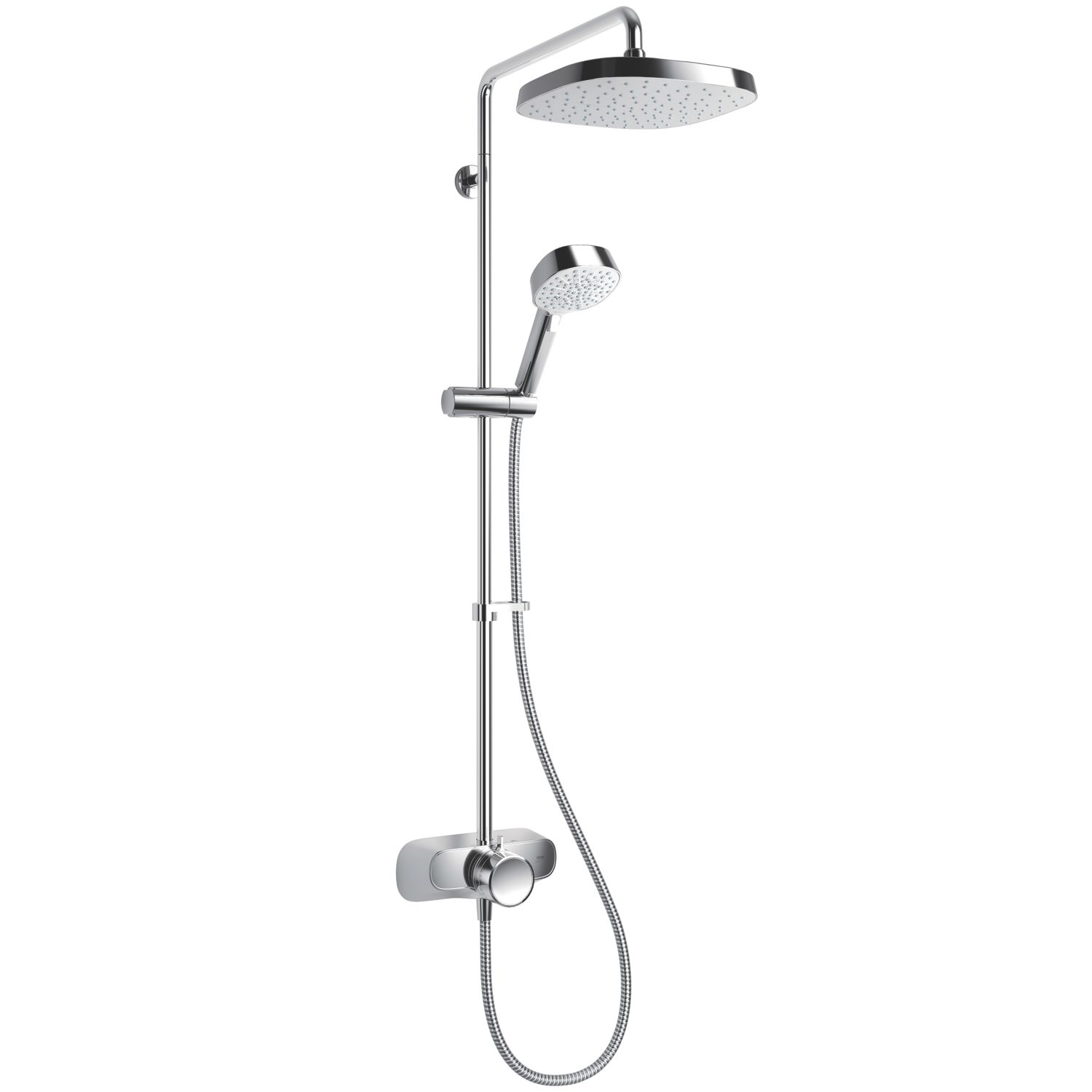 Mira Form Rear-Fed Exposed Chrome Thermostatic Dual Outlet Mixer Shower (218GM)