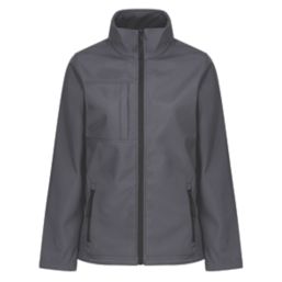 Regatta Octagon Womens Softshell Jacket Seal Grey (Black) Size 20