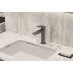 Bristan Frammento Gun Metal Grey 170mm Standard Lever Mono Basin Mixer Tap  With Clicker Waste