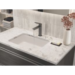 Bristan Frammento Gun Metal Grey 170mm Standard Lever Mono Basin Mixer Tap  With Clicker Waste