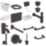 Armitage Shanks Doc M Contour 21+ RH Pack Black 13 Piece Set
