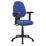 Nautilus Designs Java 200 Medium Back Task/Operator Chair Height Adjustable Arms Blue
