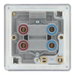 LAP  45A 1-Gang 2-Pole Cooker Switch Antique Brass with LED with Red Inserts