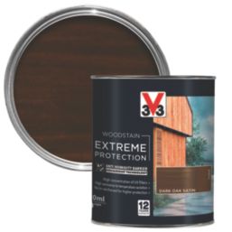 V33 750ml Dark Oak Satin Solvent-Based Exterior Wood Stain