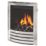 Be Modern Design Chrome Slide Control Inset Gas Manual Fire 510mm x 173mm x 605mm