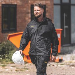 DEWALT Southampton Waterproof & Breathable Jacket Black/Grey Medium Size 39-41" Chest